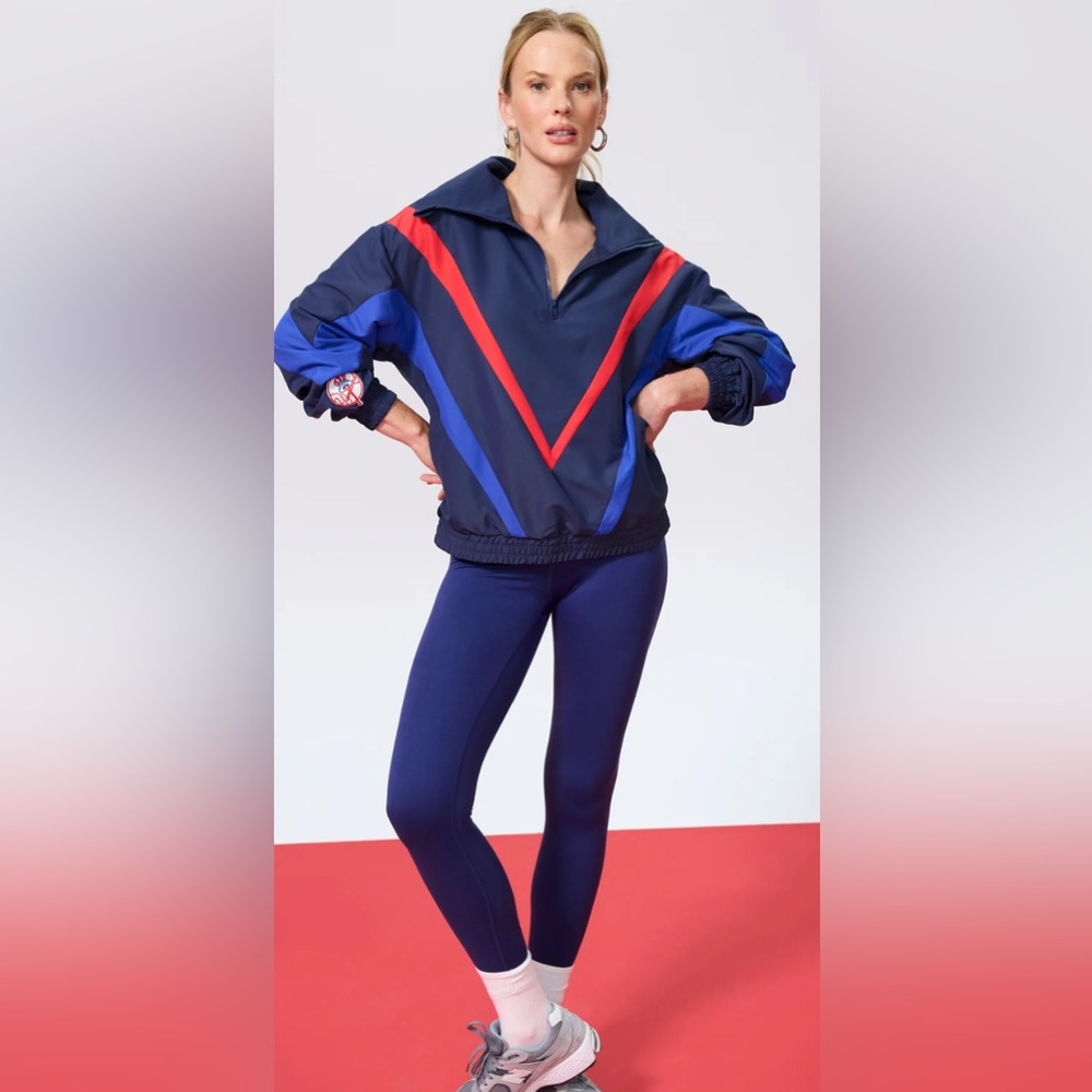 NWT [Terez] New York Yankees MLB Quarter-Zip Track Jacket Pullover Women’s M - Picture 3 of 12